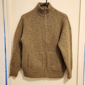 L.L. Bean 100% Lambswool Full-zip Sweater. Mens M.